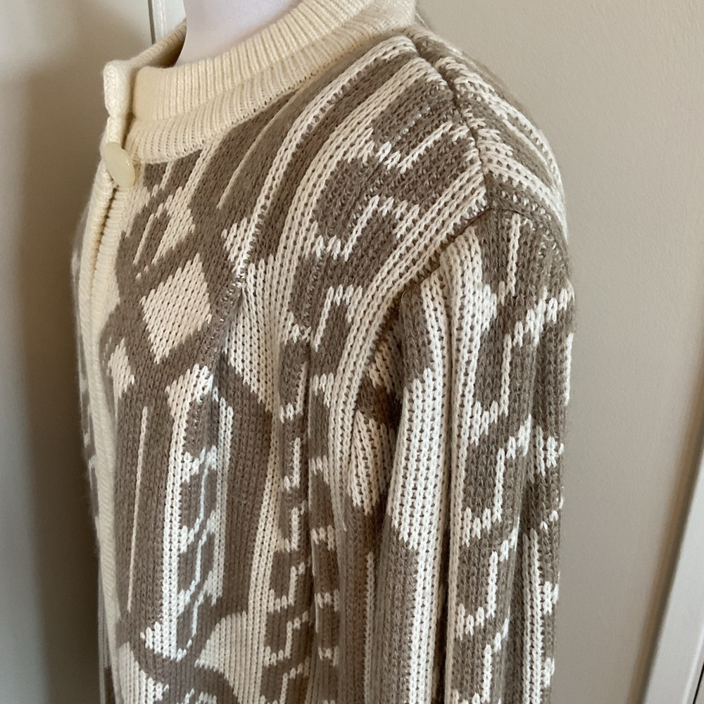 Vintage Leroy Knitwear Mohair Wool Blend Sweater Medium Oversized Fuzzy Knit - Picture 4 of 5